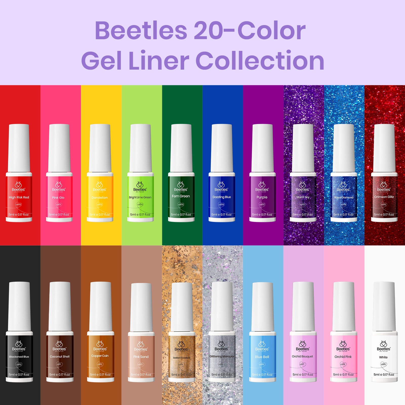 Creative Freedom | Gel Liner 20 Colors Set | 5ML Each