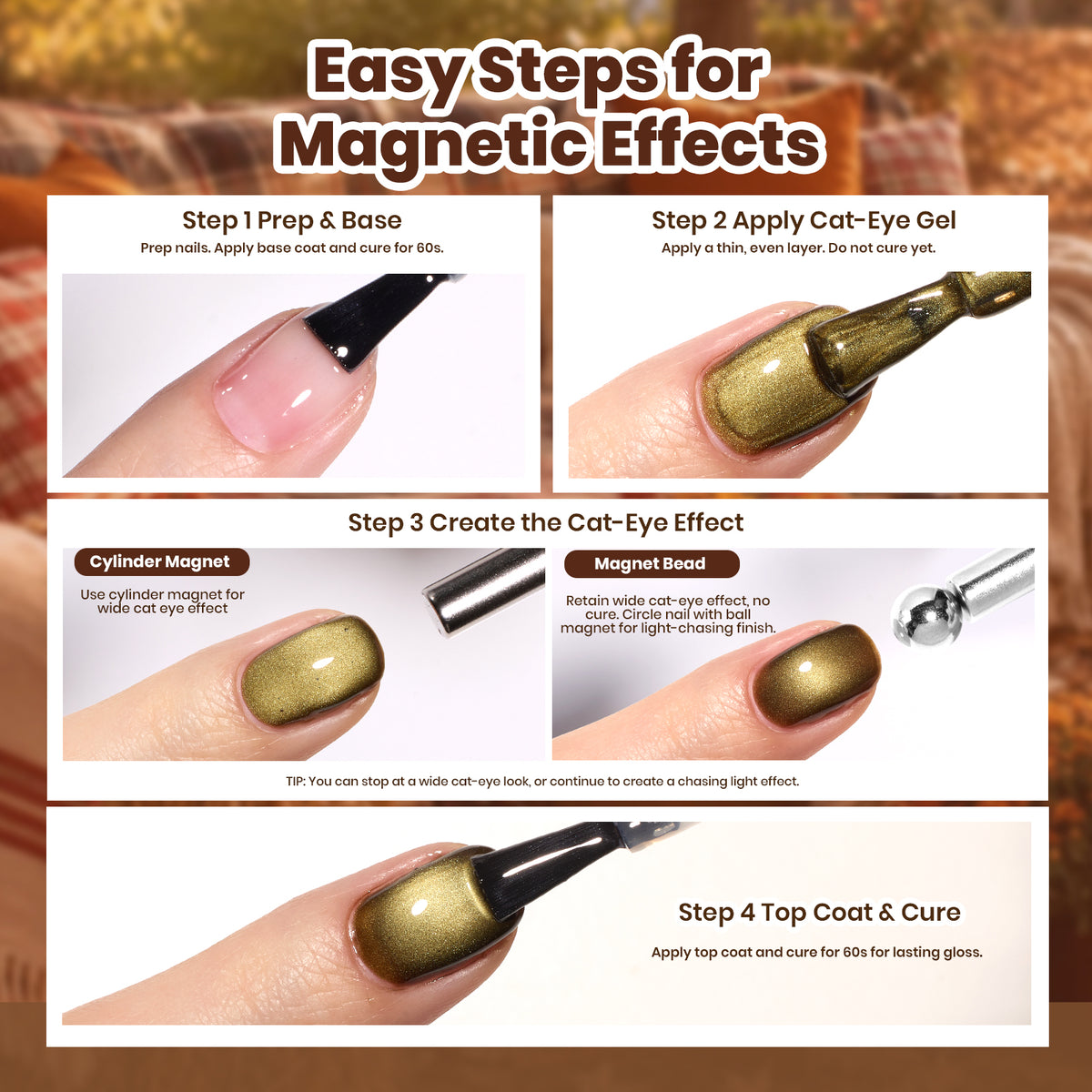 Beetles Pastoral Whisper 20 Colors Cat Eye Gel Magnetic Fall Gel Polish Kit Halloween Nails