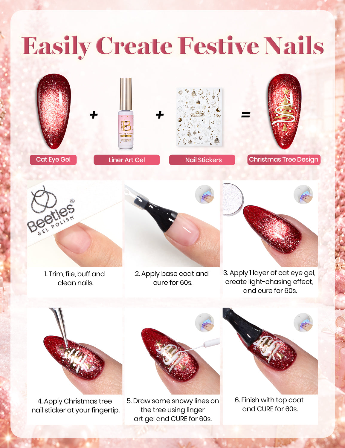 Beetles 2026 Advent Calendar Wishful Eve 12 Days Christmas Gift Box HEMA Free TPO Free Gel Polish Kit