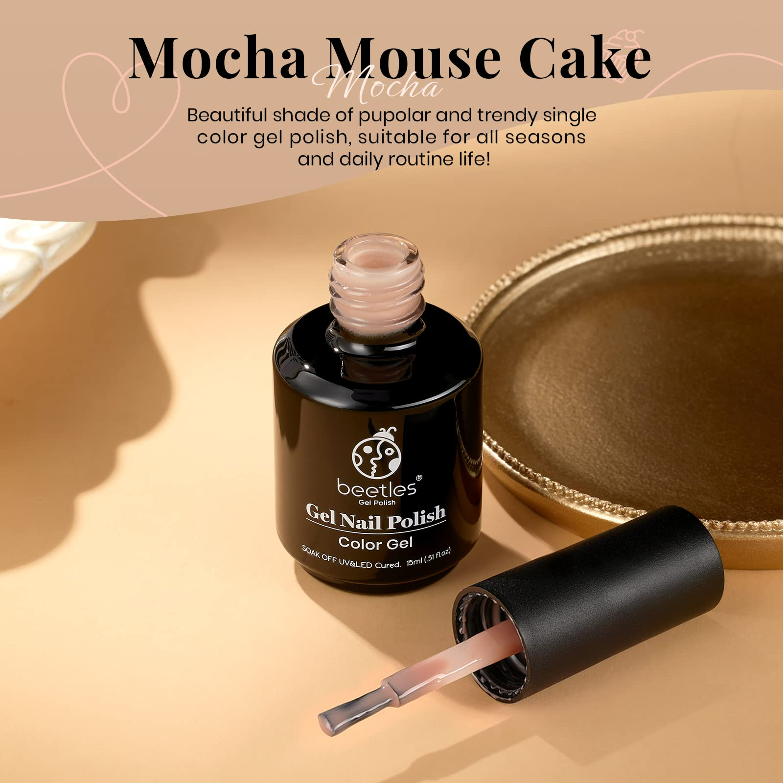 Mocha Mouse Cake #b071 |15ml Gel Polish