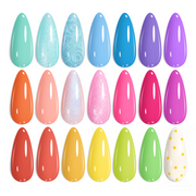 Beetles Tropical Bloom High Pigmented Colors 20 Colors Summer Nails Gel Polish Set With Base Coat & Top Coat
