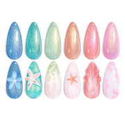 Beetles Sparkling Glitter 6 Colors Gleam Summer Nails Pastel Nude Gel Polish Set