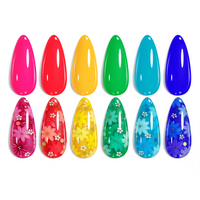 Beetles Dreamy Summer 6 Colors Nails Art Hot Pink Blue Yellow Green Gel Nail Polish Set