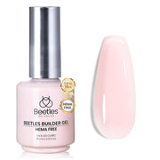 Beetles HEMA-Free Builder Nail Gel, 0.5 oz 8 in 1 Jelly Pink Gel Builder for Sensitive Nails Strengthening & Building Nail Apex UV & LED Lamp Cured DIY Salon at Home for Beginners Women