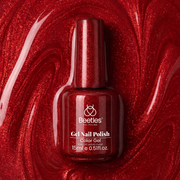 Twilight Toast Nails - 15ML Cherry Red Glass Magnetic Cat Eye Glitter Gel Nail Polish