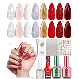 Beetles Nails Gel Polish Set - Merry Glow 8 Colors Holiday Gift Box
