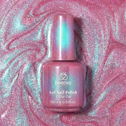 Beetles Lagoon’s Blush Purple Cat Eye Gel Nail Polish 15ML Magnetic Shimmer Effect