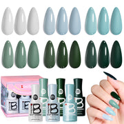 Beetles Gel Polish Forest Fog Shade Set - 6 Colors of Steady Poise, 7.5ml of Peaceful Company
