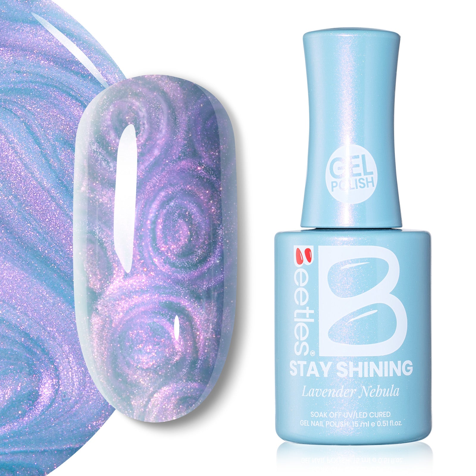 Beetles Stay Shining Gel Polish Lavender Nebula - 15ml of Dream Escape