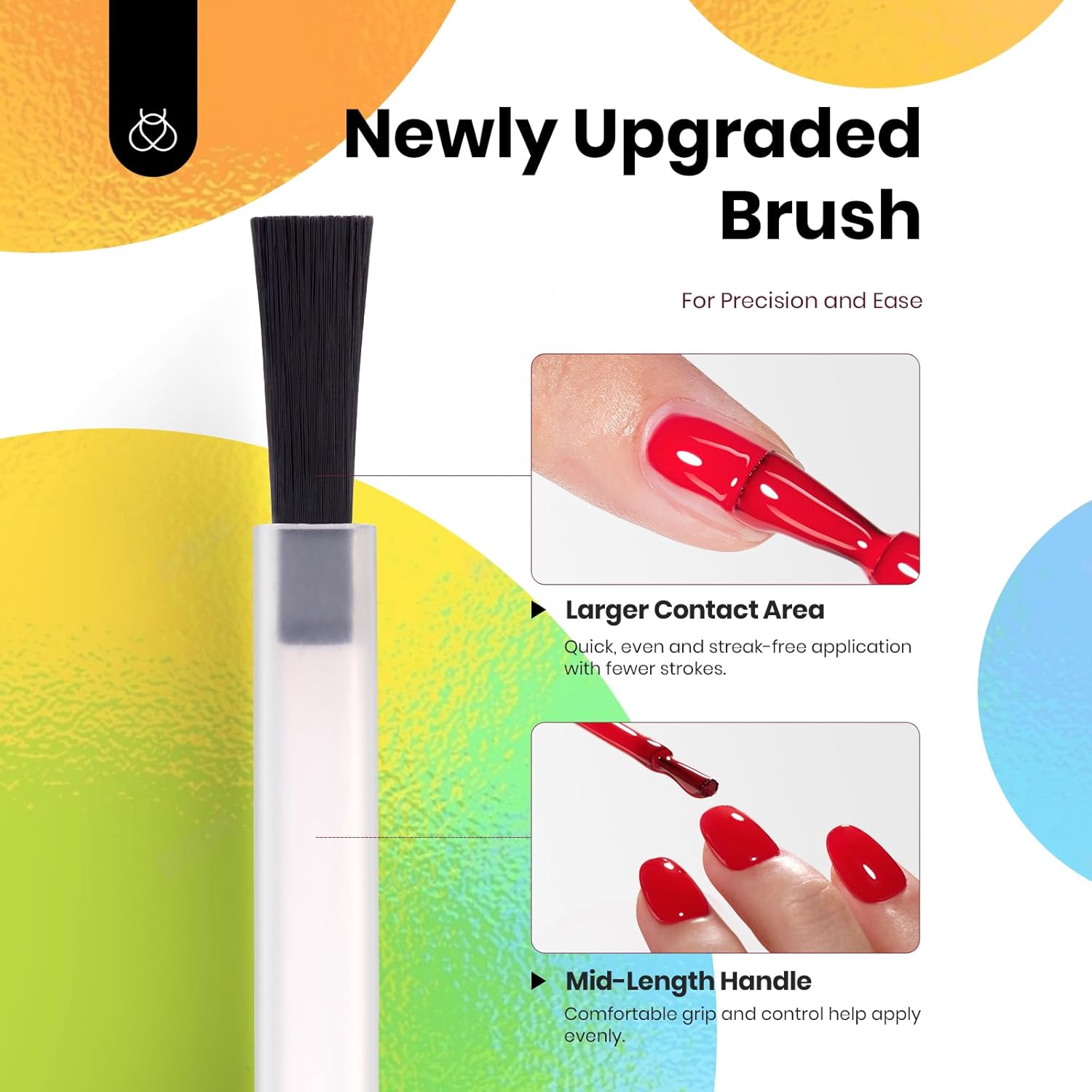 Hema Free Neon Rainbows - Colorful Bottle 6 Color Each 15ml Green Yellow Pink Gel Polish