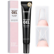 Beetles 20g Solid Nail Glue Gel - No Wipe, Hands-Free Soft Nail Tips Glue for Fake Acrylic Nails, Press On Nails, Nail Extensions, 3D Nail Art, Soak Off Nail Lamp Long-Lasting, Beginner-Friendly