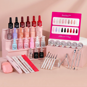 Beetles Gel Nail Starter Kit Summer Nails  PRO Colorists Almost Okay Collection 18 Colors All-in-One Mani Set