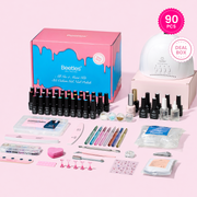 (Ideal Gift) Beetles DEAL BOX Seasonless Palette Gel Nail Starter Kit 35 Colors 90PCS HEMA-Free & TPO-Free All-in-One Mani Kit