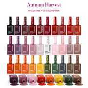 (Each 15ml) Autumn Harvest- Beetles 30 Colors HEMA Free Autumn Nails Gel Polish Set