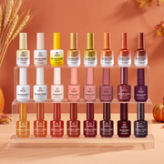 (Each 15ml) Amber Allure - Beetles 23 Colors +1 Blooming Gel Fall Winter Nails Cat Eye Gel Polish Set With Display Color Card