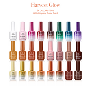 (Each 15ml) Harvest Glow - Beetles 24 Colors Autumn Winter Nails Gel Polish Set With Display Color Card