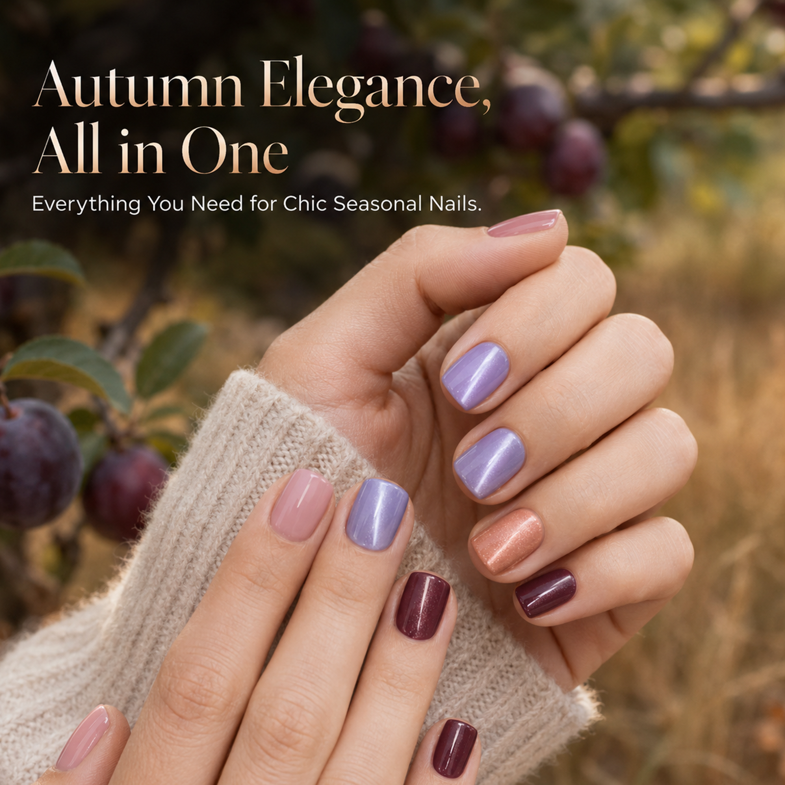 (Each 15ml) Harvest Reverie - Beetles 24 Colors Nude Nails Gel Polish Set With Display Color Card