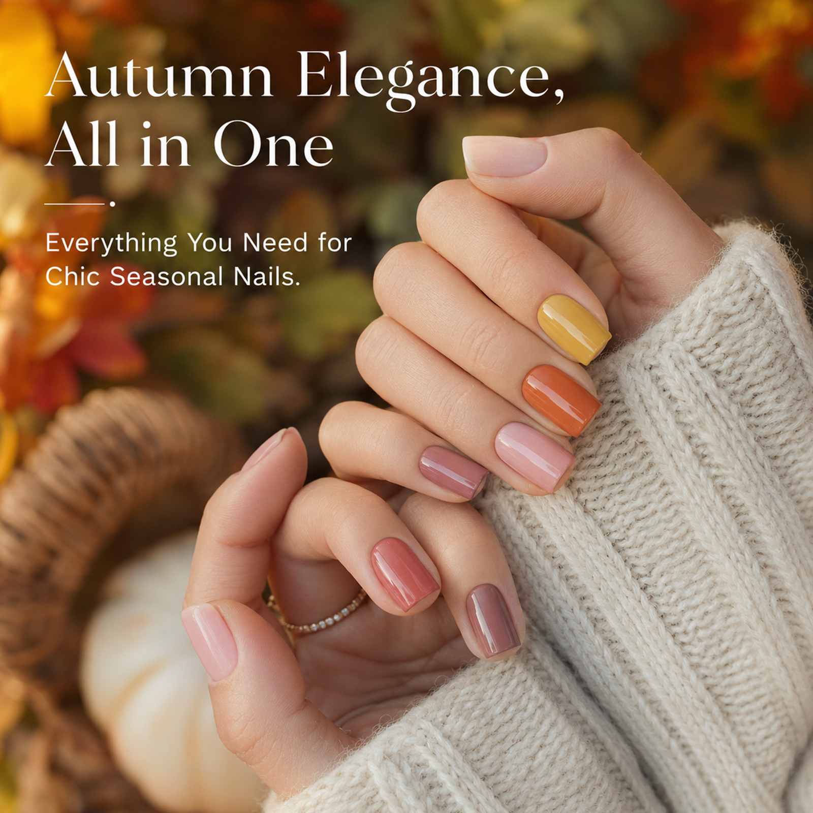(Each 15ml) Gilded Season - Beetles 24 Colors Autumn Winter Nails Gel Polish Set With Display Color Card