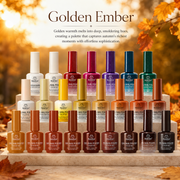 (Each 15ml) Golden Ember - Beetles 23 Colors +1 Blooming Gel Autumn Nails Cat Eye Gel Polish Set With Display Color Card
