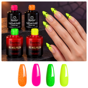Beetles Halloween Wicked Pop 4 Colors Neon Gel Nail Polish Set 15ML Halloween Nails