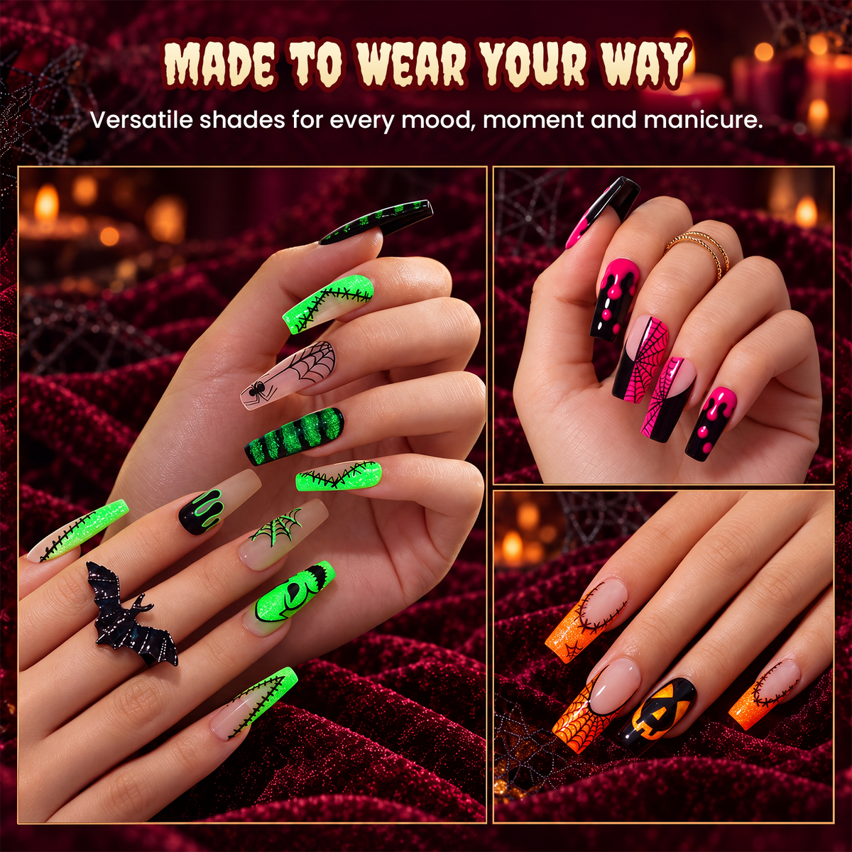 Beetles Haunted Carnival 6 Colors Gel Nail Polish Set 15ML Halloween Nails