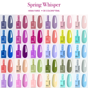 (Each 15ml) Spring Whisper- Beetles 30 Colors HEMA Free Spring Summer Nails Gel Polish Set