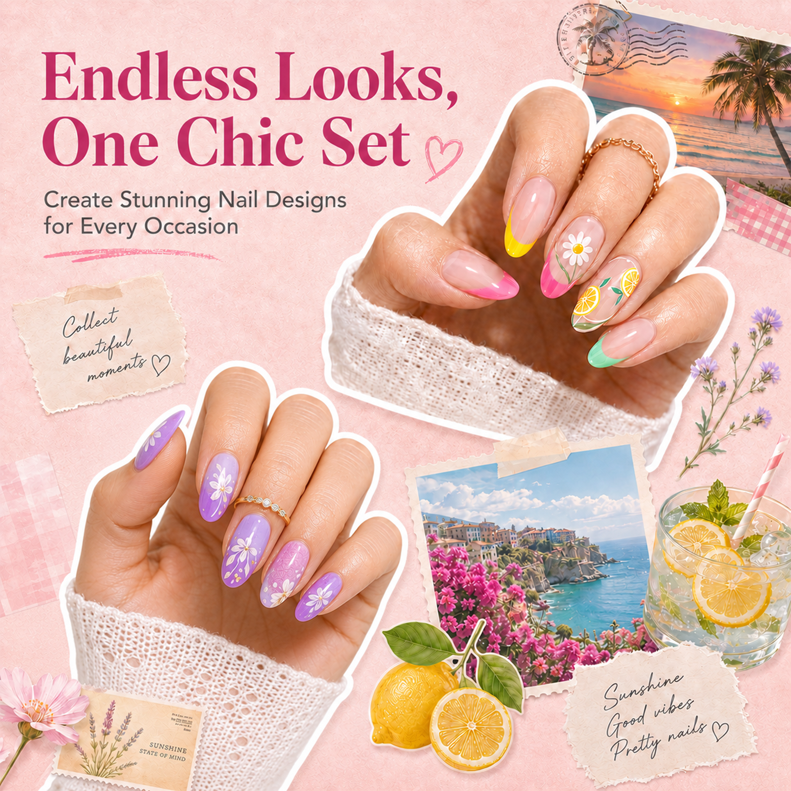 (Each 15ml) Petal Whisper - Beetles 30 Colors HEMA Free Summer Nails Gel Polish Set
