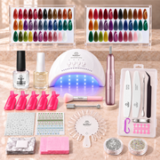 Beetles Gel Nail Starter Kit Amber Woodland 35 Colors With Nail Drill Fall & Winter Nails HEMA Free & TPO Free