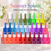 (Each 15ml) Summer Splash- Beetles 30 Colors HEMA Free Gel Polish Set Summer Nails