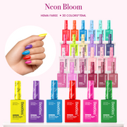 (Each 15ml) Neon Bloom- Beetles 30 Colors HEMA Free Summer Nails Gel Polish Set