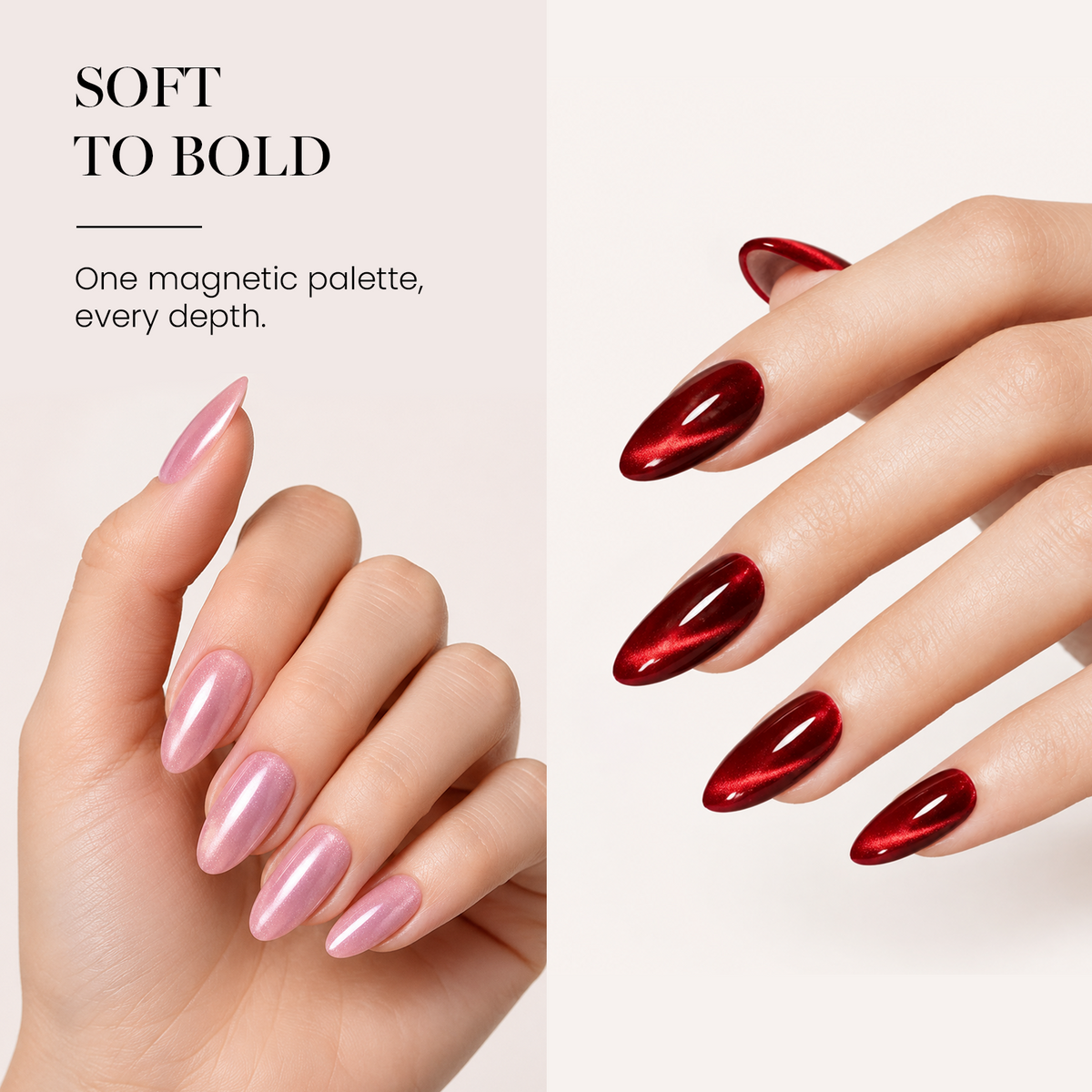 (Each 15ml) Magnetic Moods-Beetles 5 Colors Cat Eye Gel Polish Set