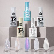 (Each 15ml) Glitter Glow-Beetles 5 Colors Glitter Gel Polish Set