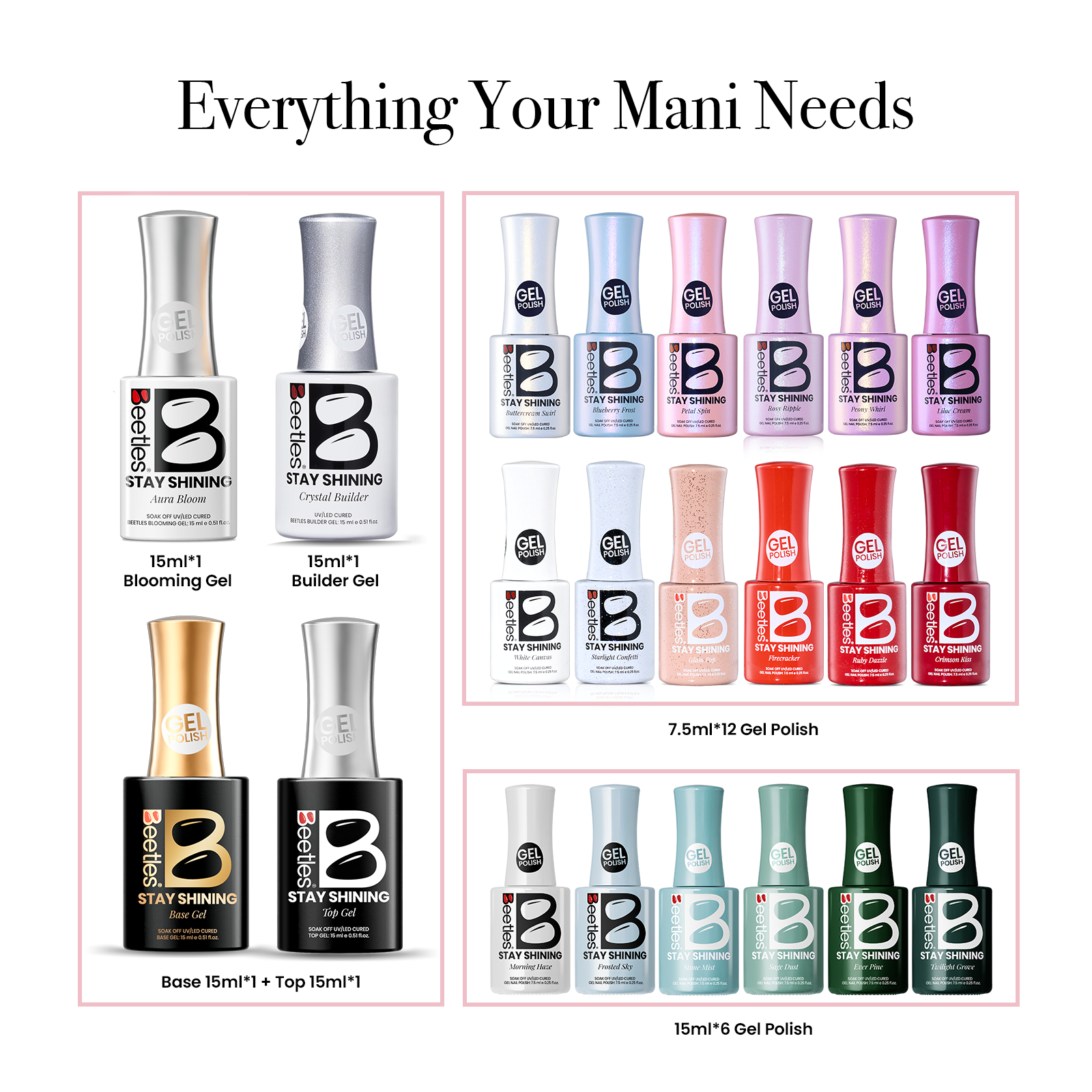 Color Your Era– Beetles 18 Colors Gel Polish Set Mani Studio Kit