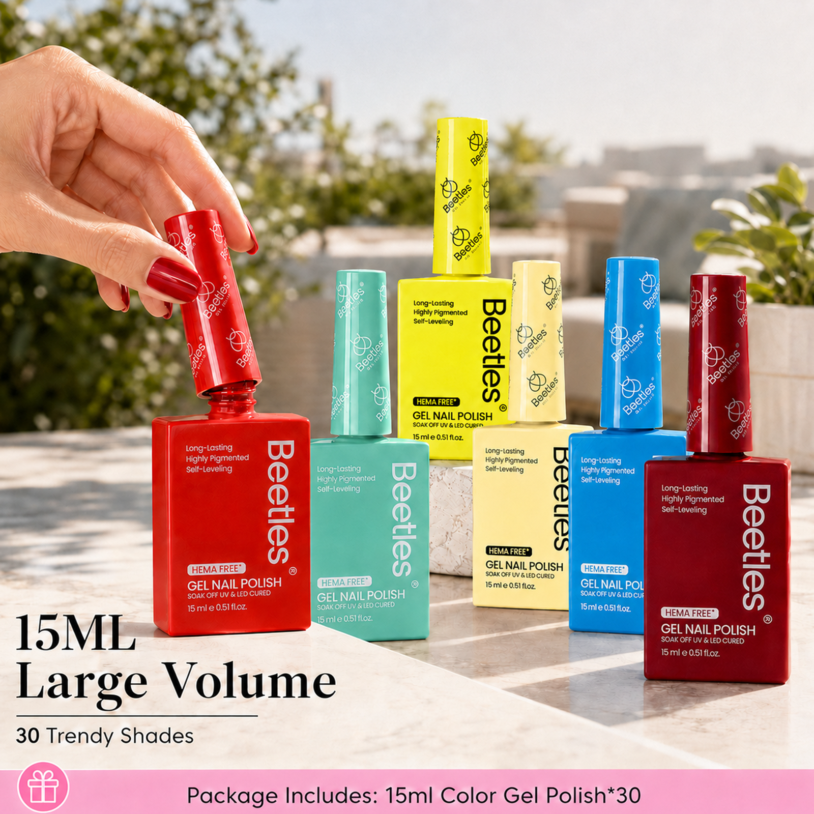 (Each 15ml)Arctic Bloom- Beetles 30 Colors HEMA Free Gel Polish Set All Season Nails