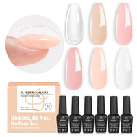 8-in-1 Beetles Builder Gel Set: 6 Colors Set for Strength and Beauty