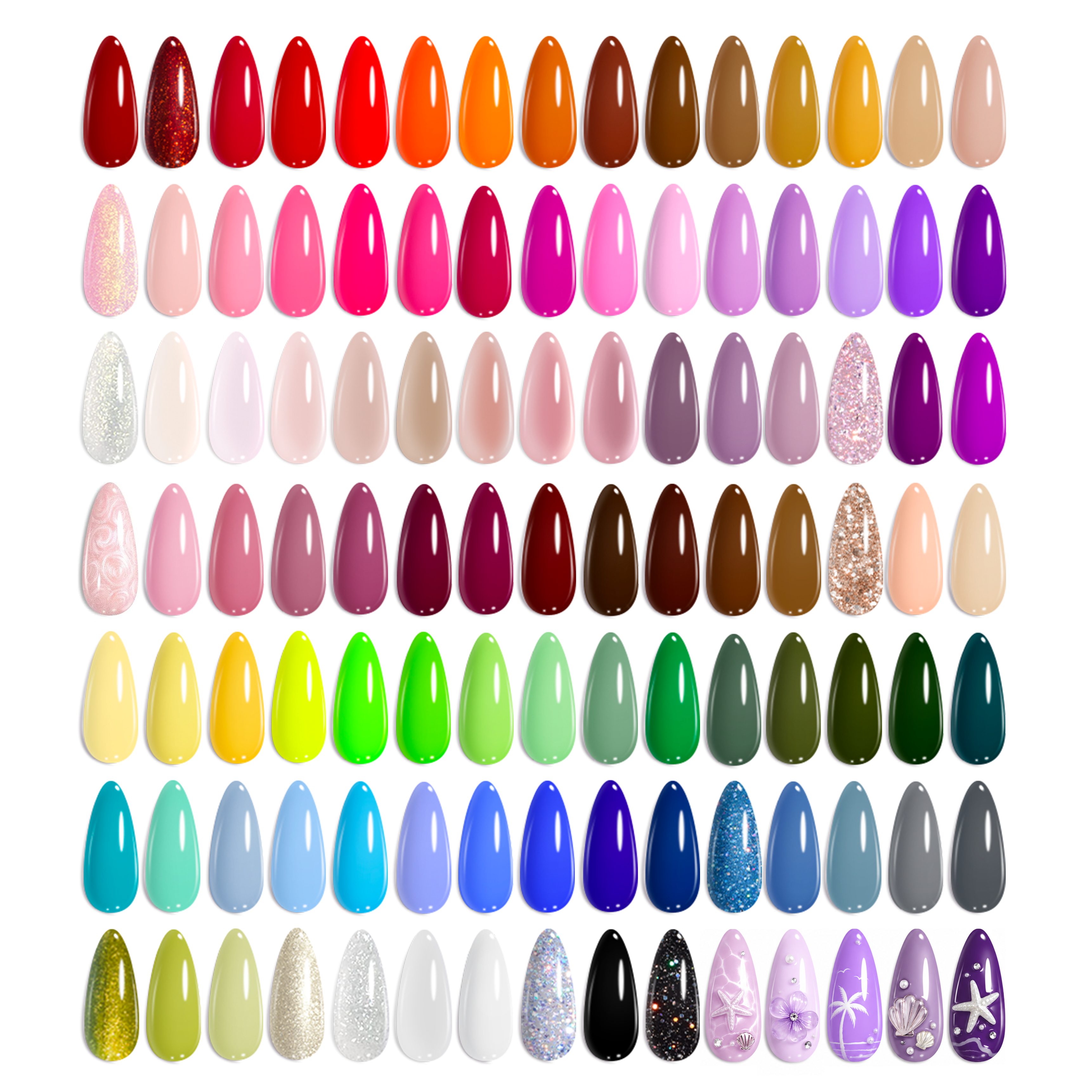 (Extra Free $20 Gift)  100 Colors Nails 110 PCS Perfect Gift Gel Polish Set for All Season