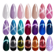 Beetles Lush Velvet Cat Eye Nails 20 Gel Colors Set