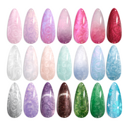 Pearl Shell Cat Eye Glitter 20 Gel Colors Set