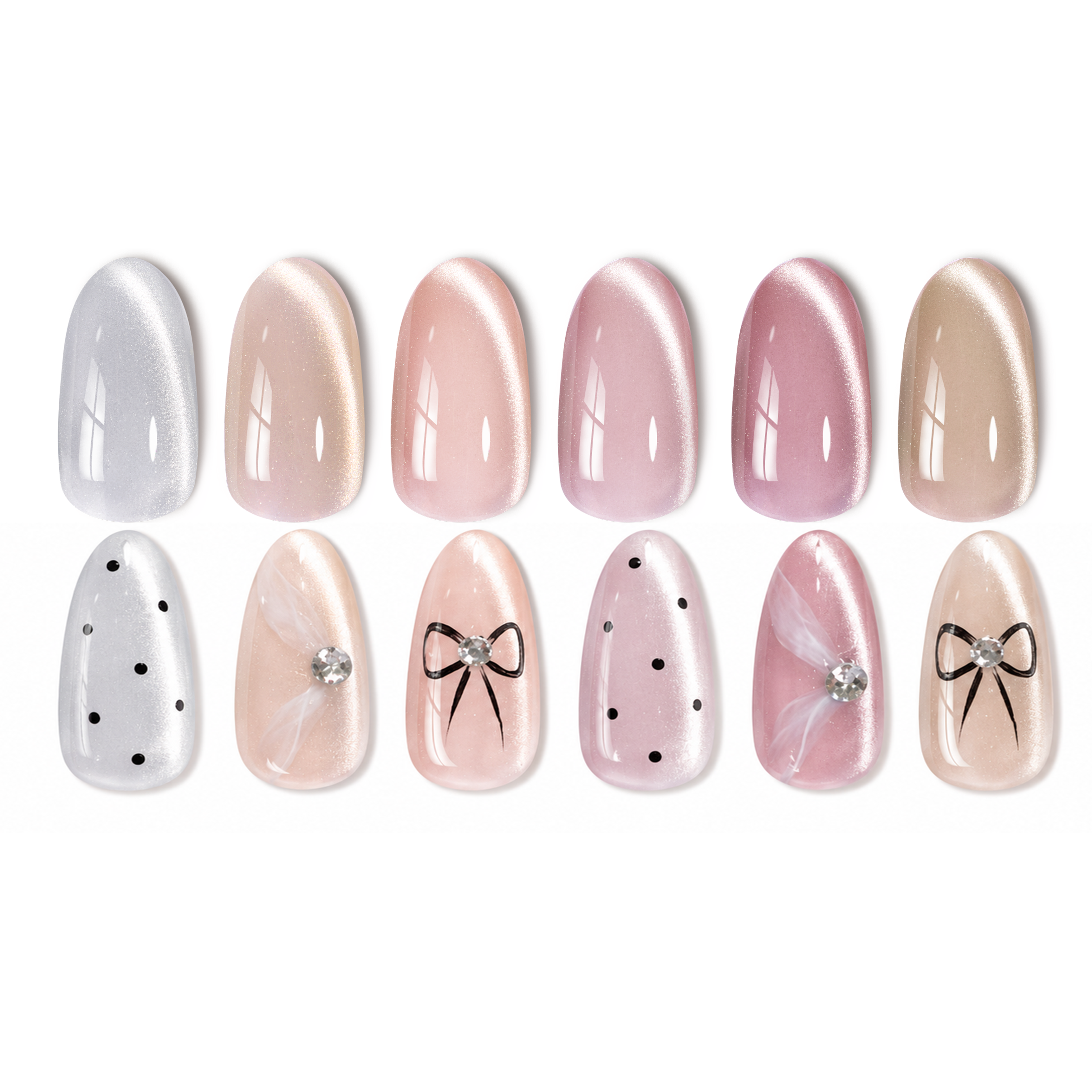 Shimmer Glass Cat Eye 6 Colors Gel Polish Set