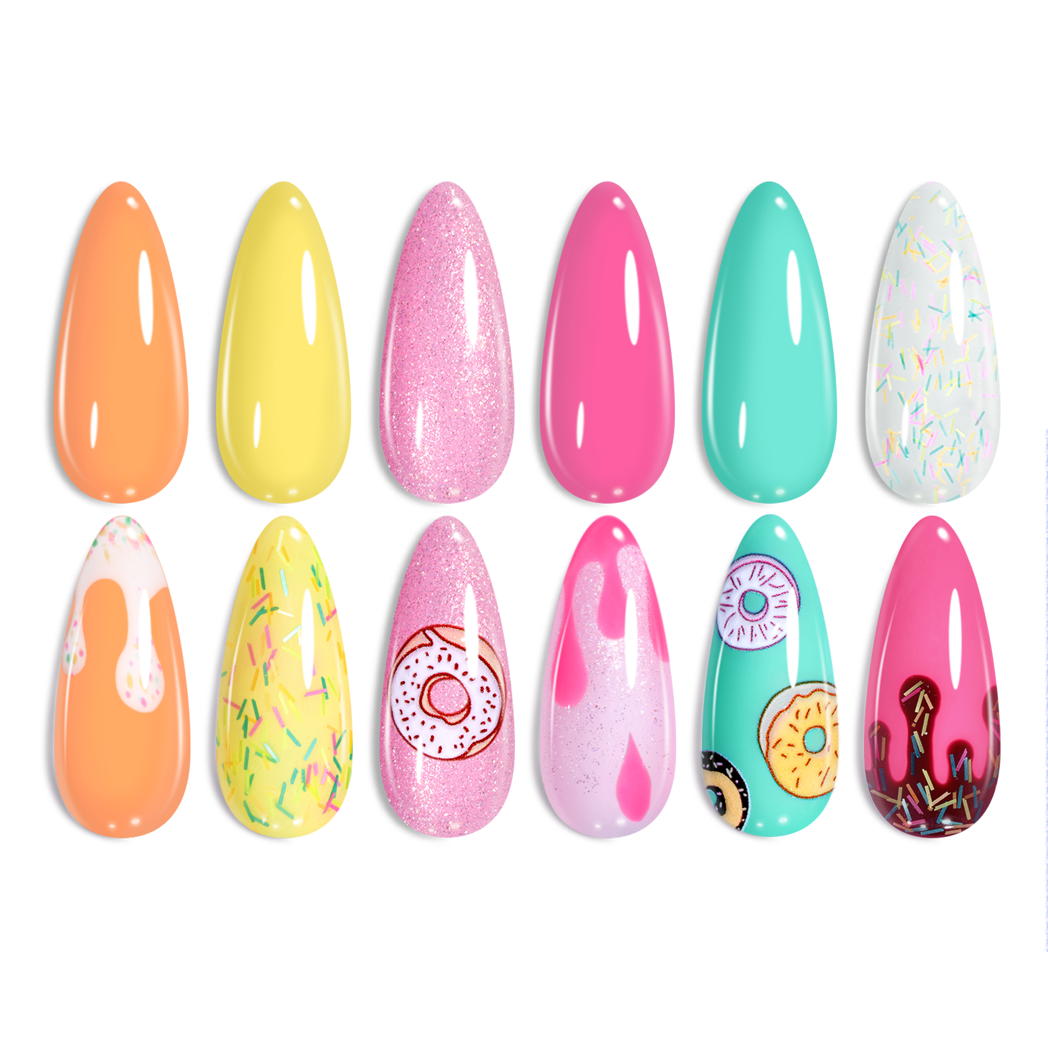 Summer Ice Cream - Nails 6 Colors Gel Nail Polish Set