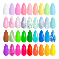 Impressionist Garden - 36 Nail Spring Nails Pastel Gel Polish Colors