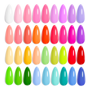 Vivid Whimsy | 36 Nail Pastel Glitter Neon Rainbow Bright Gel Polish Colors Summer Nails