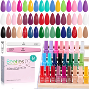 Beetles Gel Nail Starter Kit  Prime Notes Color Diary 25 Colors With All-in-One Mani Set UV Light
