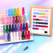 Beetles Gel Nail Starter Kit Shifting Lights 36 Colors Brown Glitter All-in-One Mani Kit