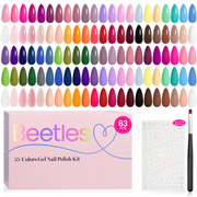 All Season Gel Nail Polish Set | 55 Nail Gel Polish Colors Kit total 66pcs