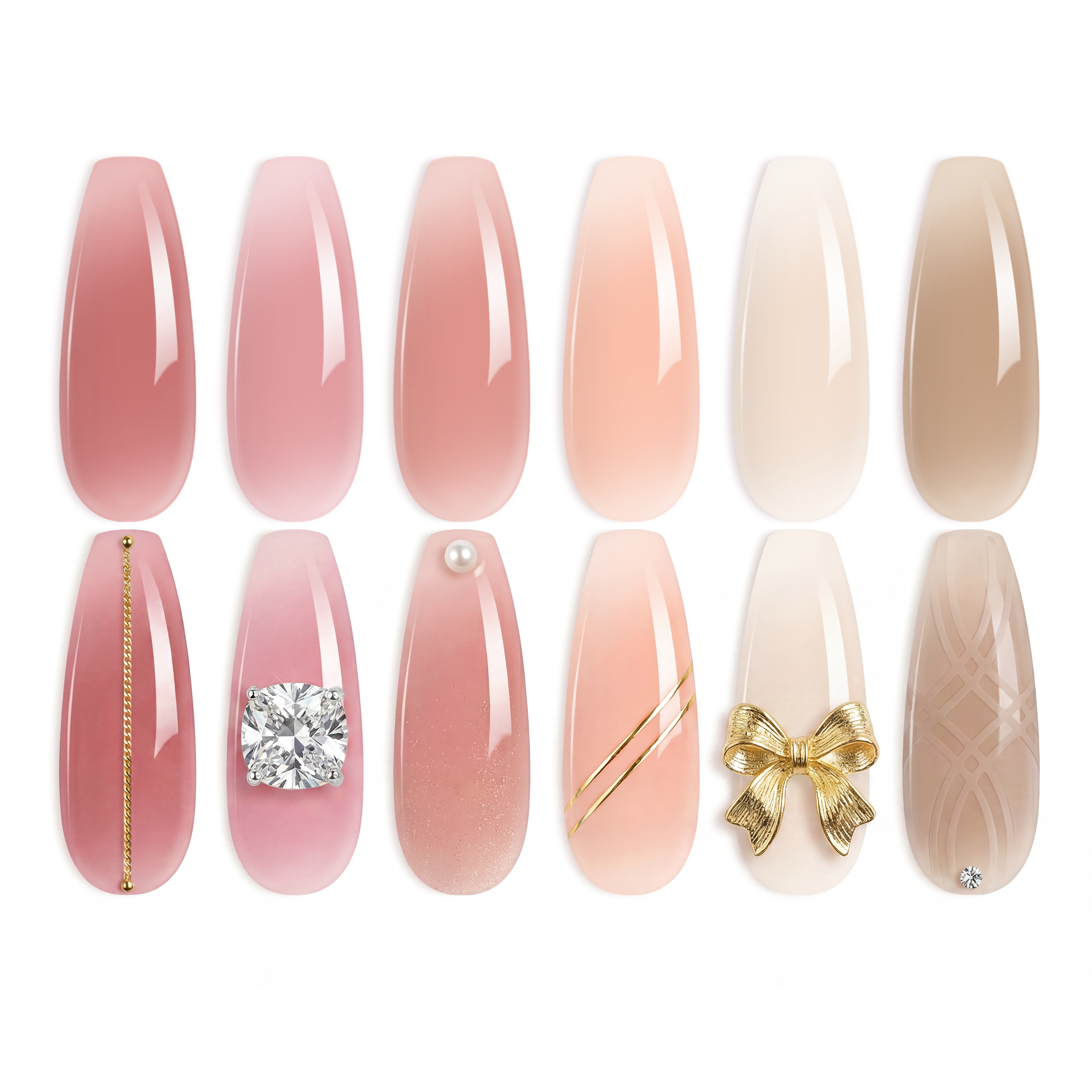 Drunken Rose | Color Base Nude Ge Gel Polish 6 Colors Set