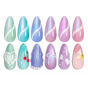 Prismatic Mirage - Chameleon Cat Eye Nails 6 Colors Gel Polish Set