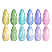 Whispering Waves | 6 Colors Nails  Pearl Shell Shimmer Glitter Nail Polish Summer Nails