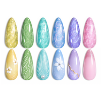 Whispering Waves | 6 Colors Nails  Pearl Shell Shimmer Glitter Nail Polish Summer Nails