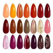 Autumn Aura- 20 Colors Yellow Orange Brown Red Purple Cat Eye Gel Nail Polish Set